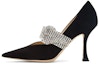 Buy (Women) Jimmy Choo Suede High Heels 'Black' 212528F122028