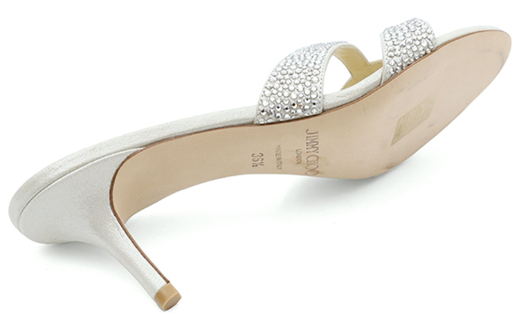 Purchase (W) 지미 추 테이션 미들 힐 샌들 '쉬머 화이트' TATIONCHAMPAGNE