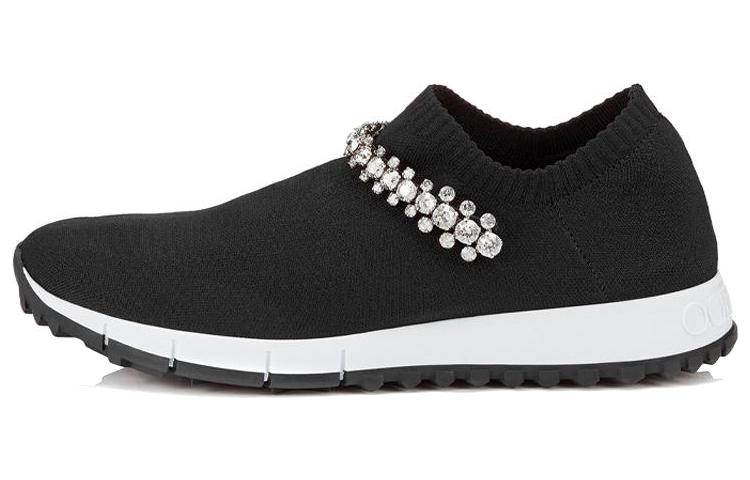 (Women) Jimmy Choo Verona Low-Top Sneakers Black Casual Lifestyle Shoes VERONACWK Black
