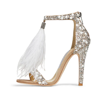 (W) Jimmy Choo Viola 110 High Heel Sandals 'Nude Suede'