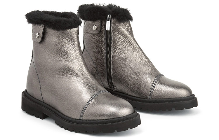 Lookbook (W) 지미 추 보이저 II 스노우 부츠 '실버 블랙 그레이니 가죽' VOYAGERIIFCYG