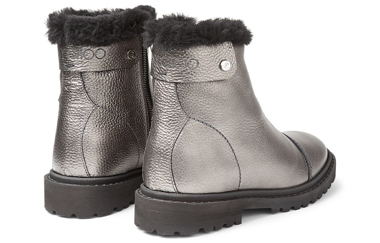 Shop (W) 지미 추 보이저 II 스노우 부츠 '실버 블랙 그레이니 가죽' VOYAGERIIFCYG