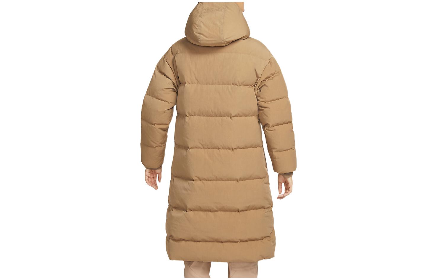 Lookbook (W) 조던 로고 지퍼 롱슬리브 퍼퍼 재킷 다크 드리프트우드 브라운. DQ9752-258