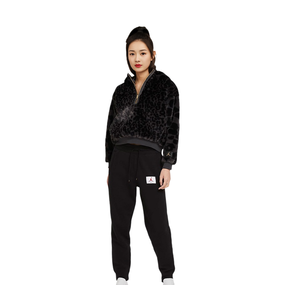 Lookbook (W) Jordan Kasual Half-Zip Sweatshirt Kelabu Gelap Smoke CW6482-070