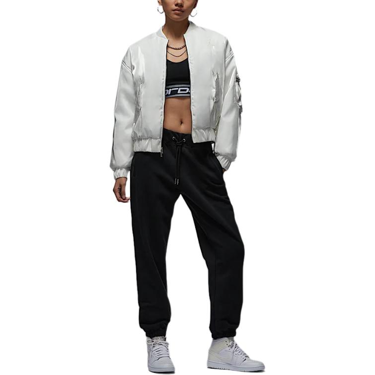 Shop (W) 乔丹春节蛇年宽松飞行夹克 米白色. HQ6064-133