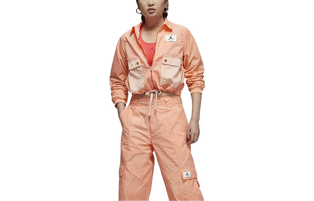 Order (W) 乔丹拼色抽绳梭织外套 橙色 DD6993-800