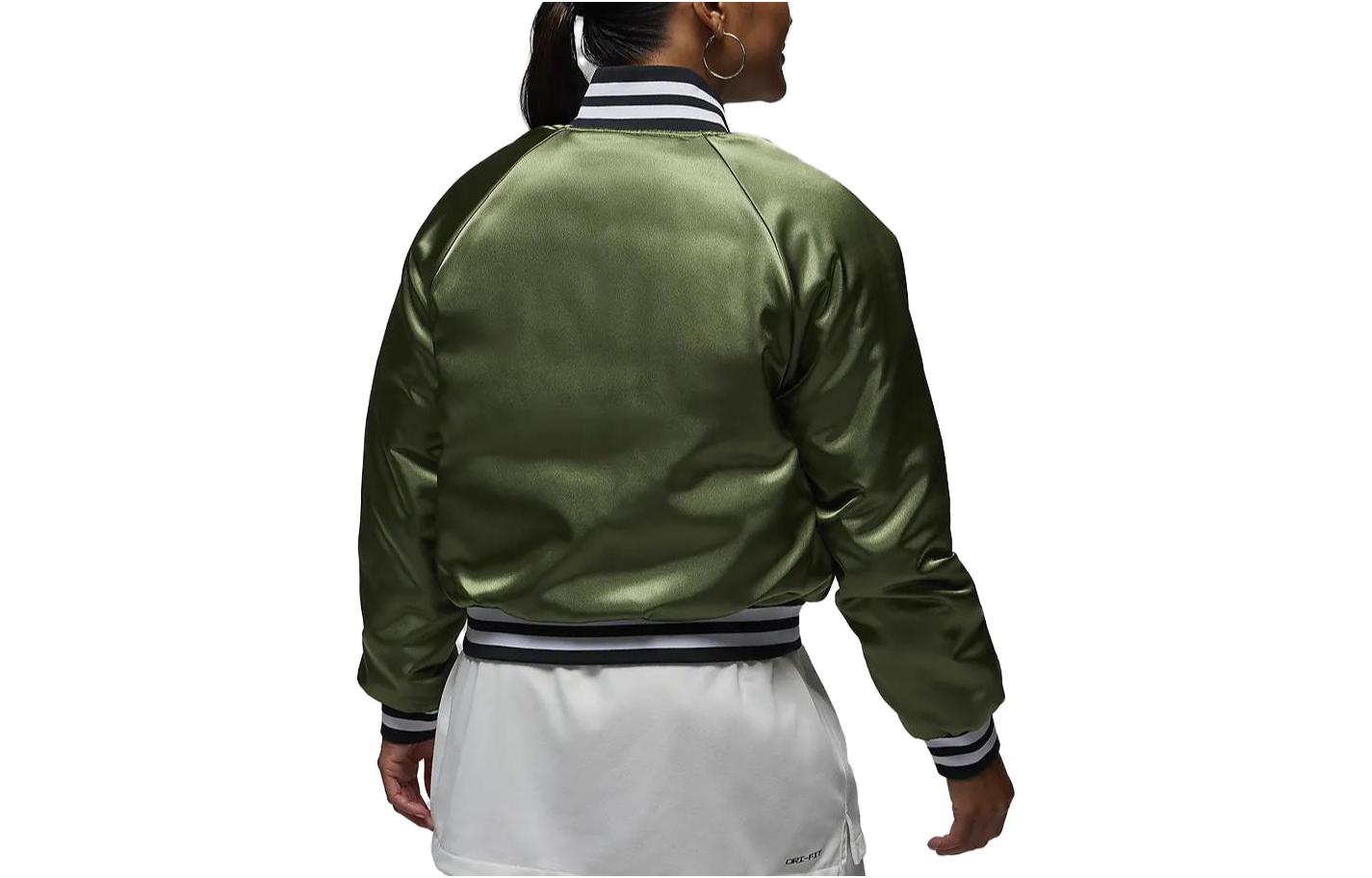 Lookbook (W) Jaket Baseball Jordan Colorblock Logo Bordir Olive Kuning Terang FB5154-340