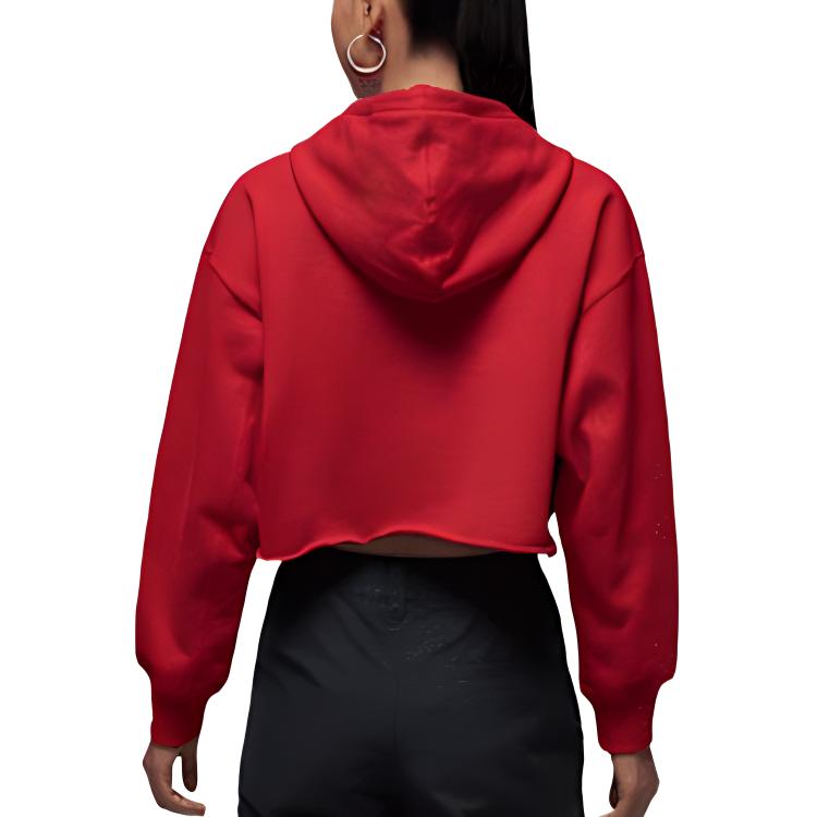 (Women) Jordan Cropped Hoodie College Style Long Sleeve University Red HJ0146-636 圖 3