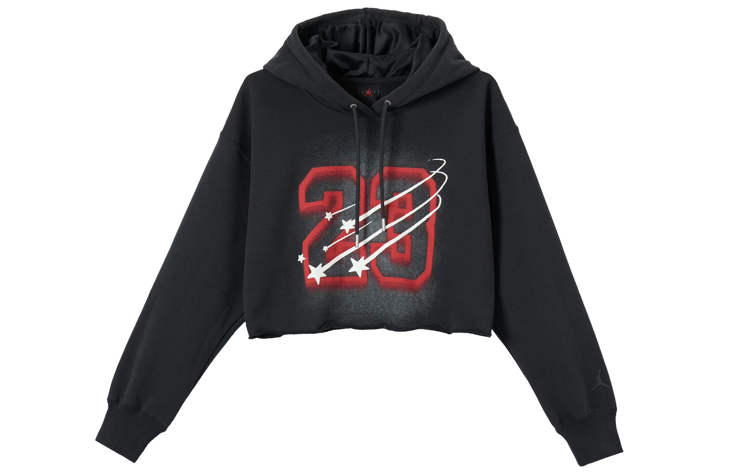 (Women) Jordan Cropped Hoodie Long Sleeve Black HJ0146-045