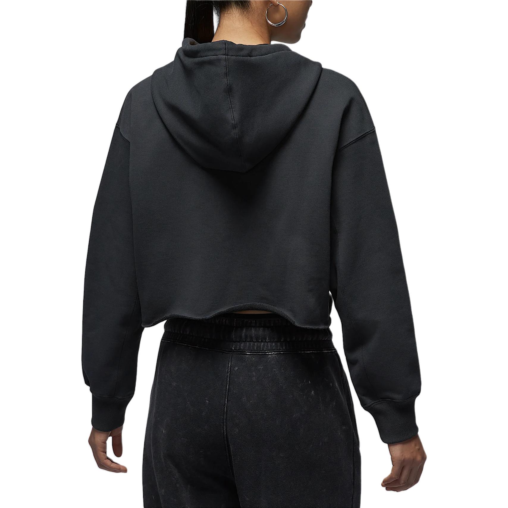 (Women) Jordan Cropped Hoodie Long Sleeve Black HJ0146-045 圖 3