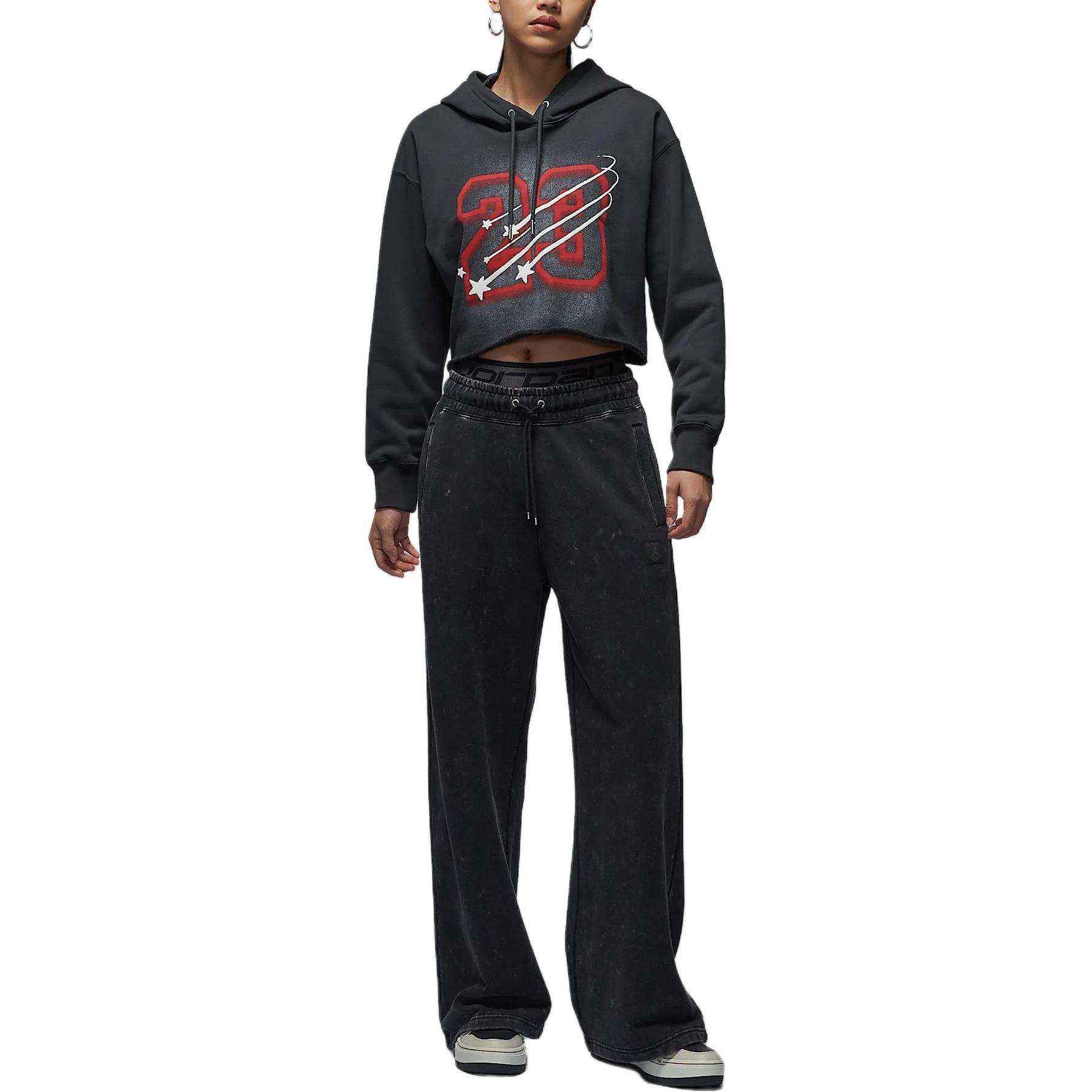 (Women) Jordan Cropped Hoodie Long Sleeve Black HJ0146-045 圖 4