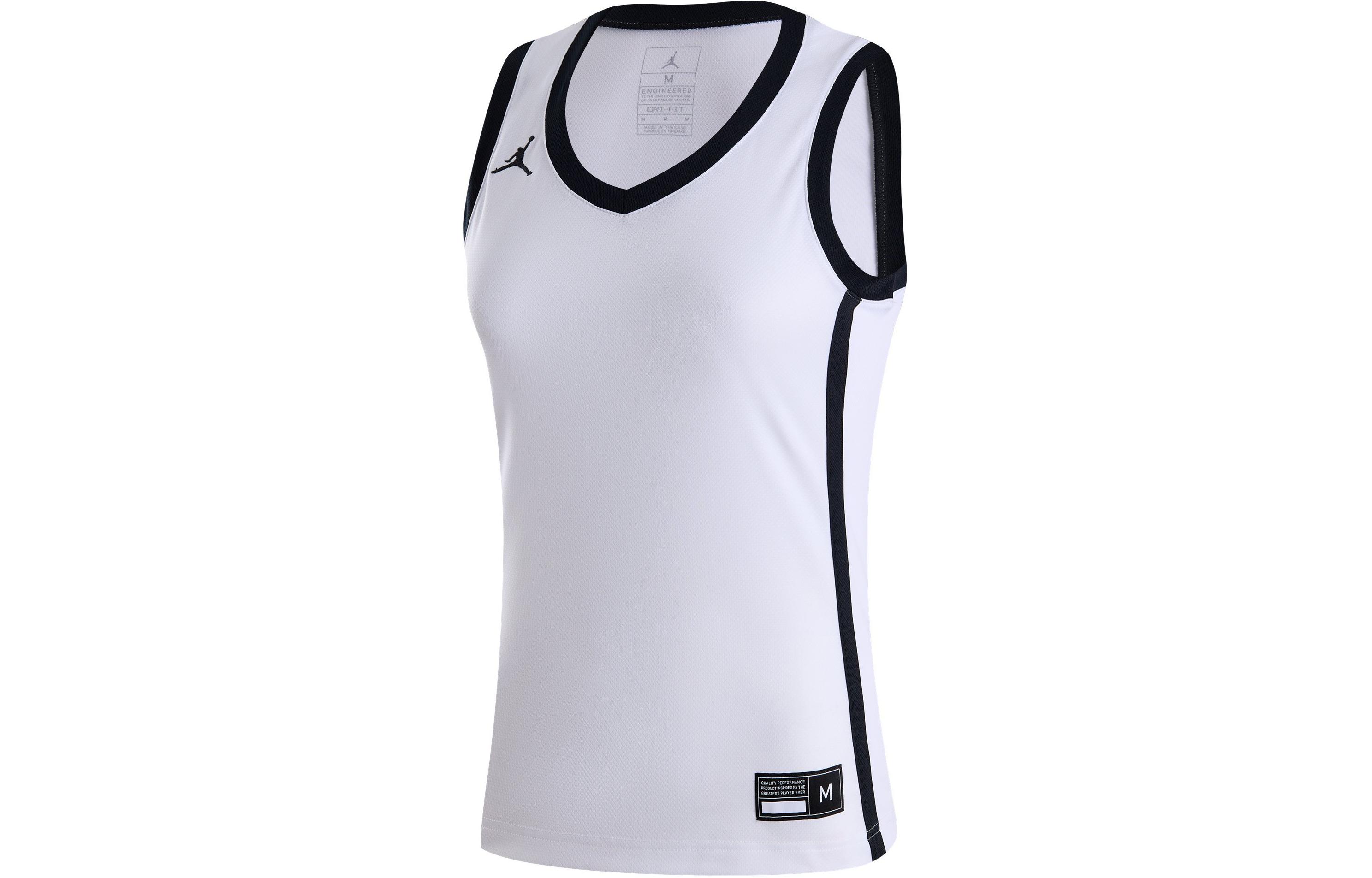 (Women) Jordan DRI-FIT V-Neck Logo Print Sleeveless Basketball Tank White HF1070-106