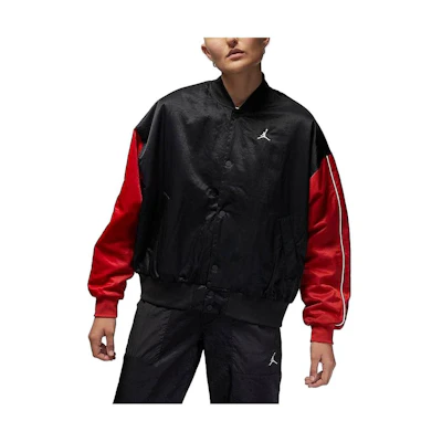 (Women) Jordan Flight Embroidered Logo Colorblock Jacket Black. DV1414-010