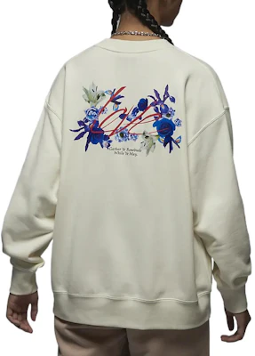 (W) Sudadera Jordan Flight Retro Floral Bordada Diseño Blanco Sail FD4803-133 Details for (W) Sudadera Jordan Flight Retro Floral Bordada Diseño Blanco Sail FD4803-133