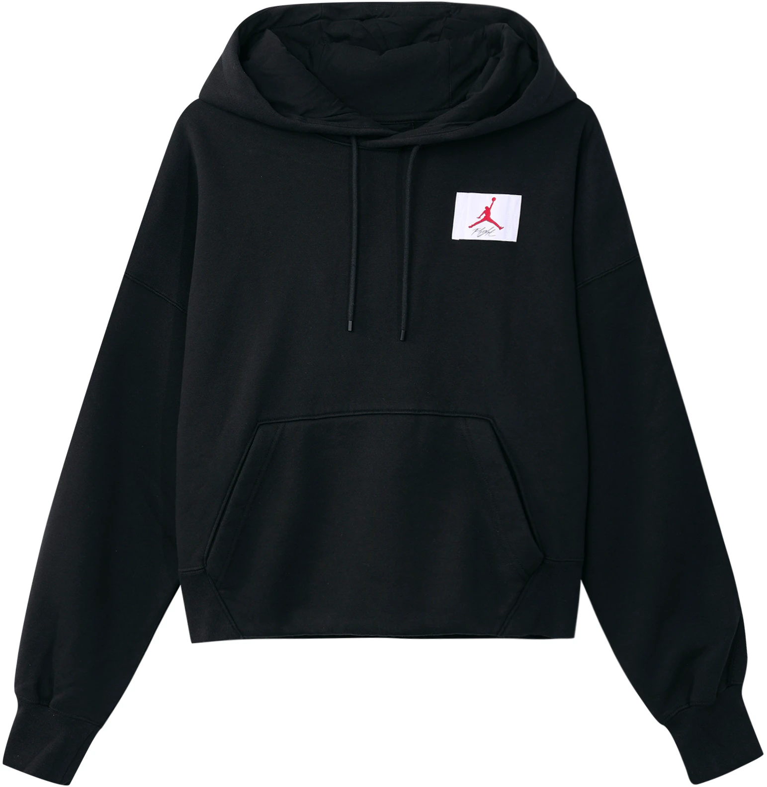 women-jordan-flight-fleece-pullover-hoodie-short-black-db-9067-010