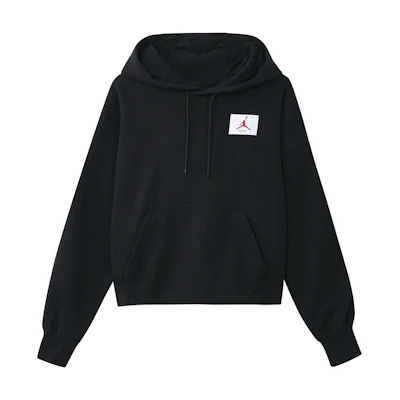 (Women) Jordan Flight Fleece Pullover Hoodie Short Black DB9067-010