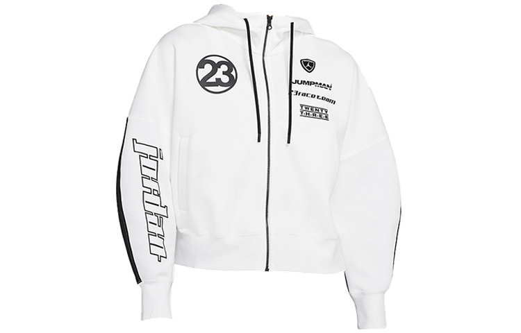 (Women) Jordan Moto Lightweight Knit Hoodie Jacket White CU4156-100