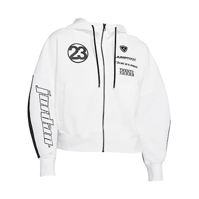 (Women) Jordan Moto Lightweight Knit Hoodie Jacket White CU4156-100
