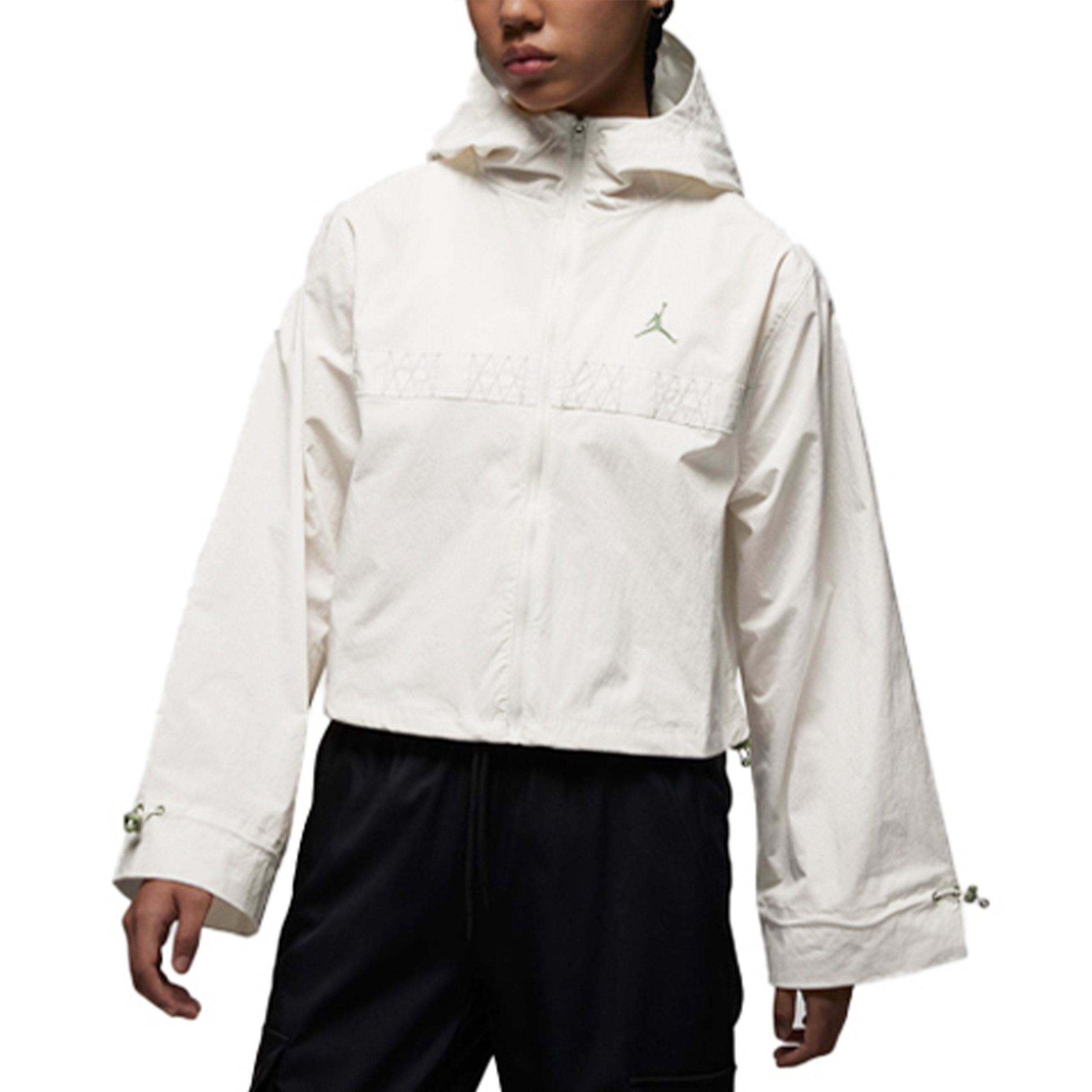 Details for (W) 乔丹幽灵灰色拉链徽标轻便快干夹克 DX0457-030