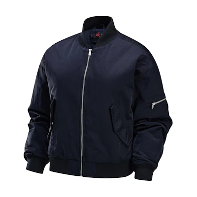 (Women) Jordan Renegade Black Logo Bomber Jacket Fashion Long Sleeve FV7108-010
