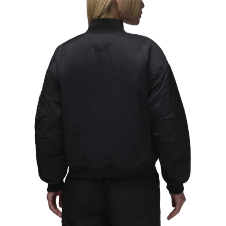 Details for (Women) Jordan Renegade  Black Logo Bomber Jacket Fashion Long Sleeve FV7108-010