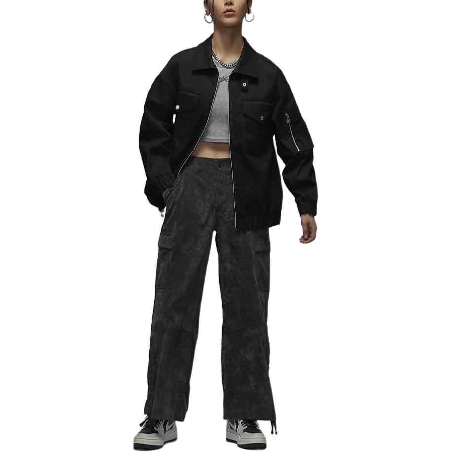 (Women) Jordan Renegade Black Outdoor Utility Jacket with Zipper and Multiple Pockets FN5675-010 圖 4