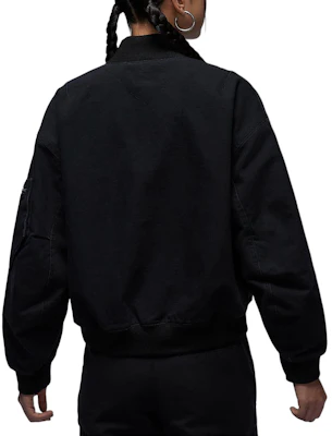 (W) Jordan Renegade Jaket Bomber Zip-Up Outdoor Hitam FV7147-010 Details for (W) Jordan Renegade Jaket Bomber Zip-Up Outdoor Hitam FV7147-010