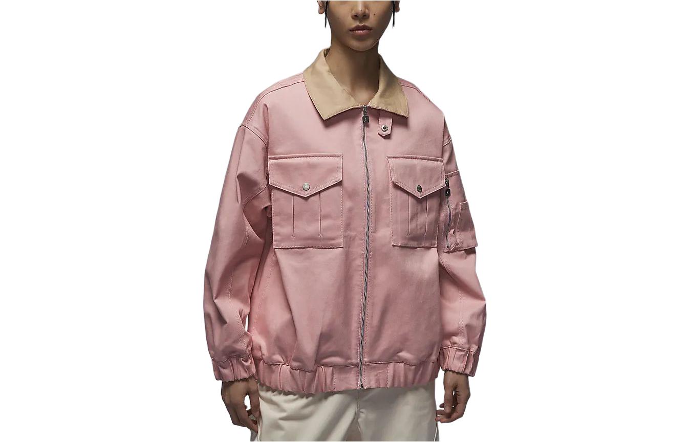 (Women) Jordan Renegade Jacket Glossy Pink Full-Zip Casual Long Sleeve Outerwear FN5675-607