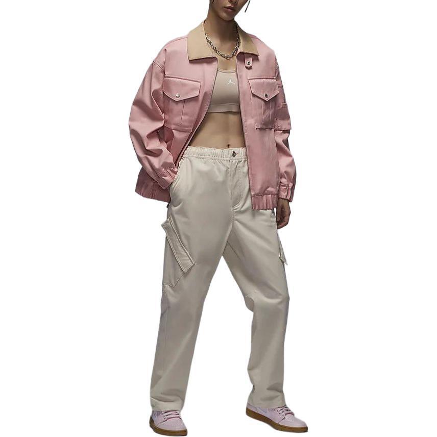 Shop (W) 乔丹闪亮粉色连帽外套 全拉链休闲长袖夹克 FN5675-607