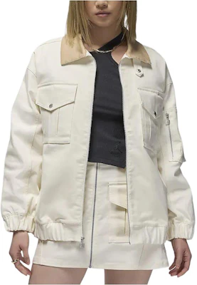 (Women) Jordan Renegade Outdoor Utility Jacket Sail White Multi-Pocket Long Sleeve FN5675-133 Order (Women) Jordan Renegade Outdoor Utility Jacket Sail White Multi-Pocket Long Sleeve FN5675-133