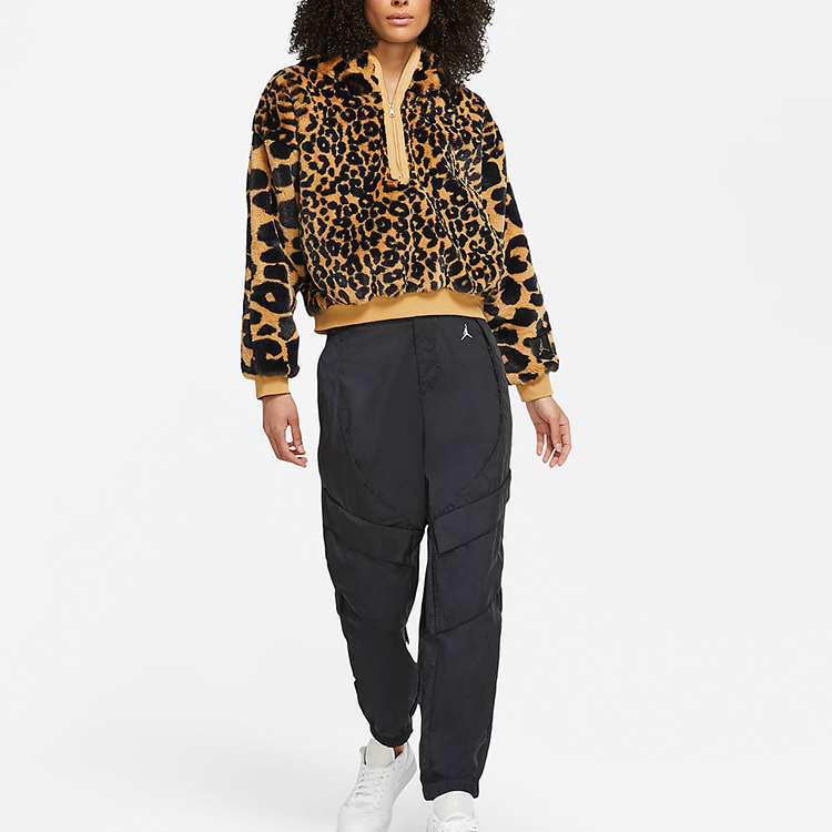 (Women) Jordan Retro Patchwork Half-Zip Hoodie Elemental Gold CW6482-760 圖 3