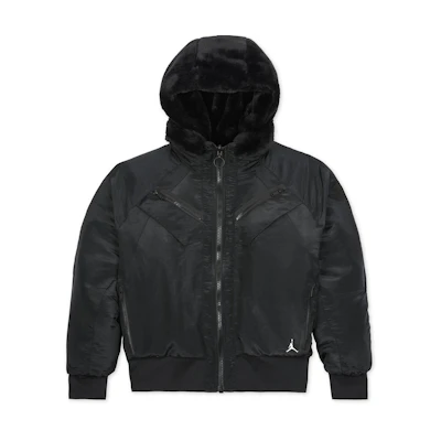 (Women) Jordan Reversible Hooded Bomber Jacket Black Asia Edition CQ6658-010