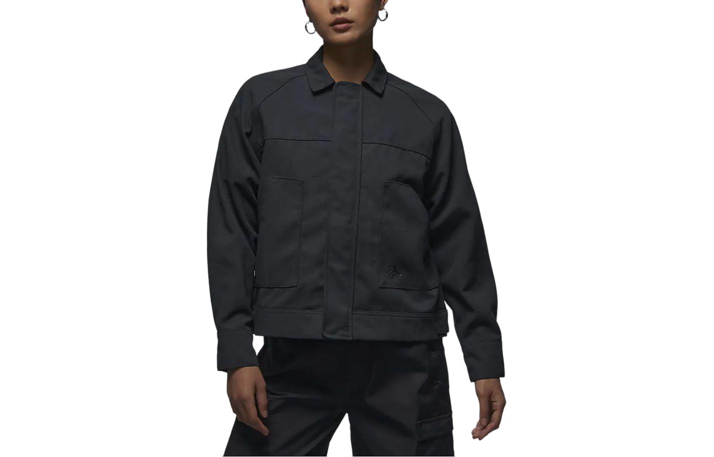 (Women) Jordan Solid Color Casual Long-Sleeve Utility Jacket - Black FN5351-045 圖 2
