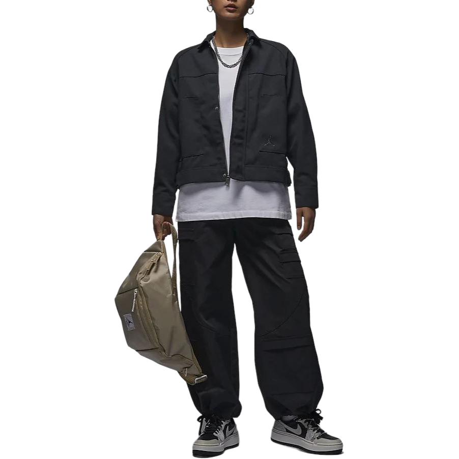 (Women) Jordan Solid Color Casual Long-Sleeve Utility Jacket - Black FN5351-045 圖 4