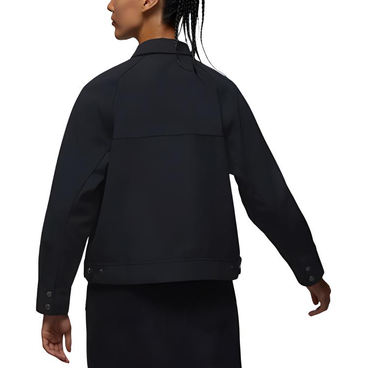 (Women) Jordan Solid Color Loose Fit Zip-Up Jacket Black FN5351-010 圖 3