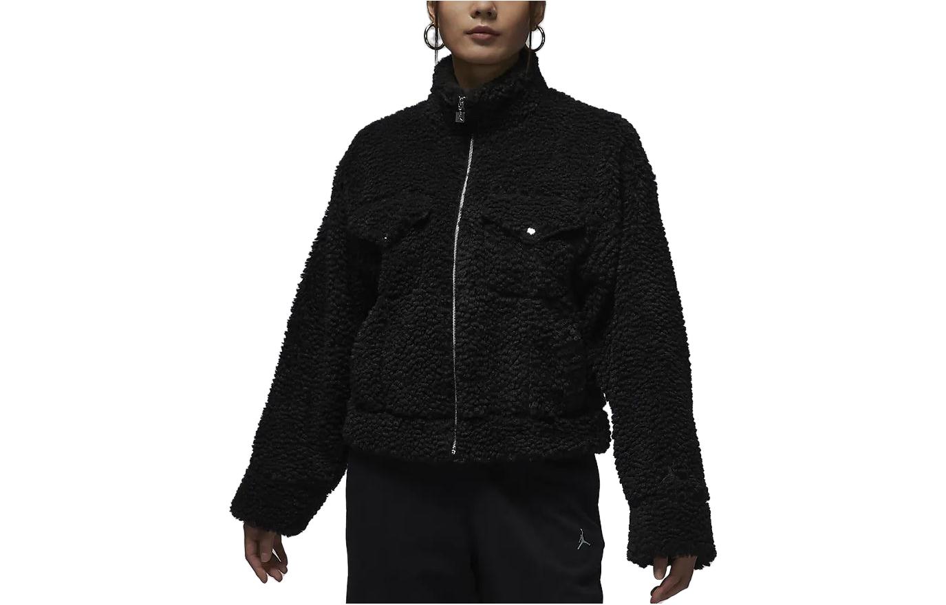 (Women) Jordan Solid Color Multi-Pocket Jacket Black FD7169-010