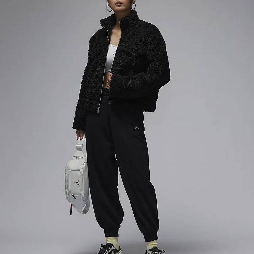 Shop (Women) Jordan Solid Color Multi-Pocket Jacket Black FD7169-010