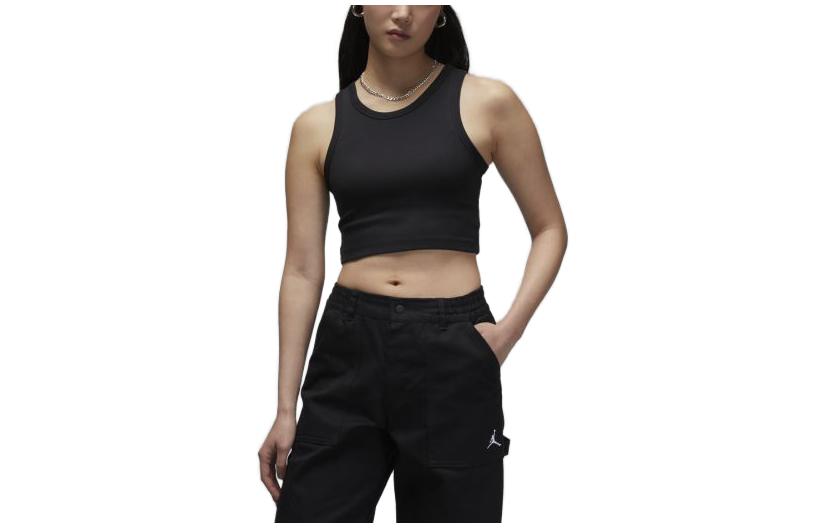 (Women) Jordan Solid Color Sleeveless Sports Tank Top Black. DX4701-010