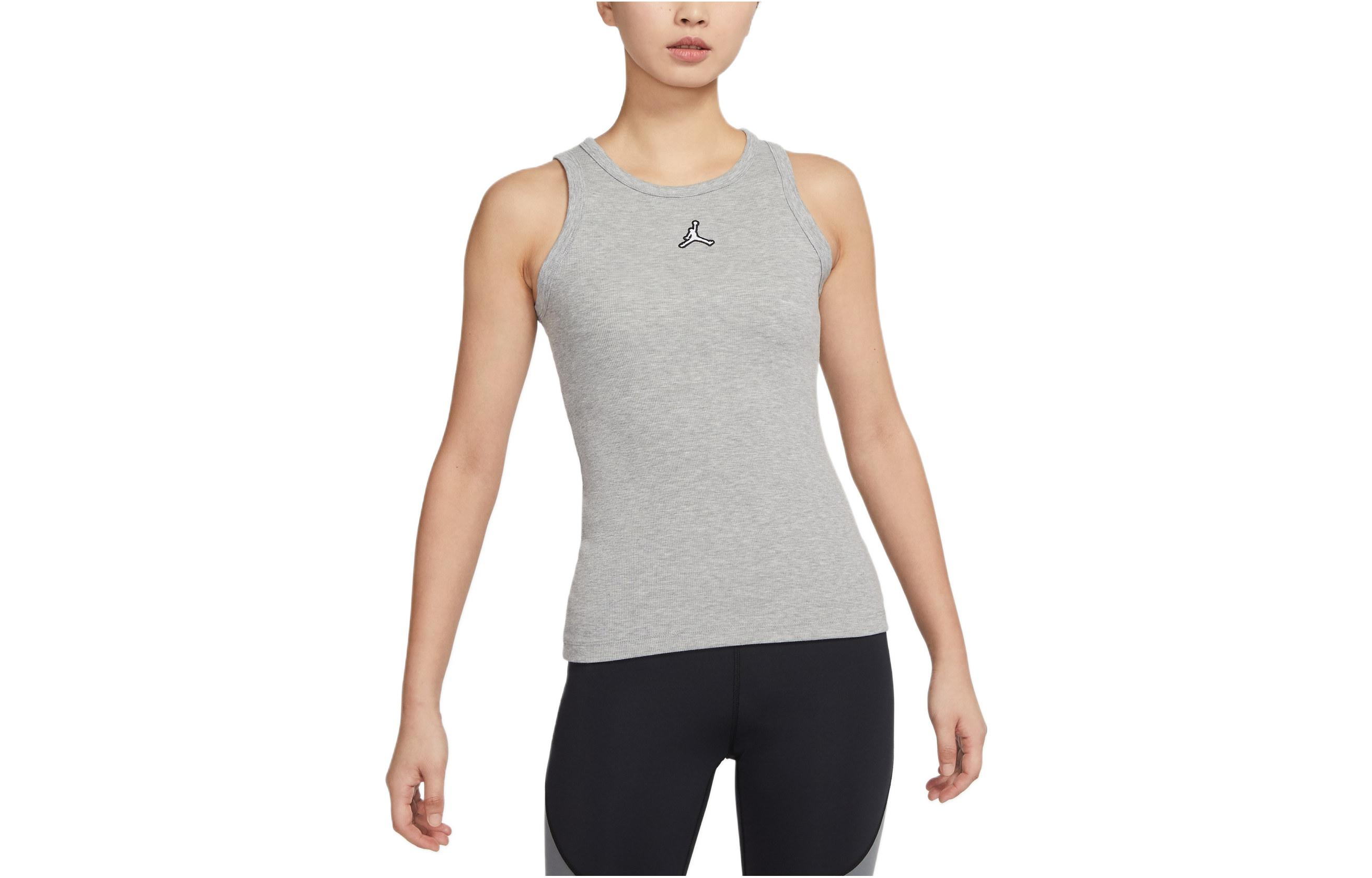 (Women) Jordan Solid Logo Print Slim Fit Tank Top Women’s Grey DO5049-063