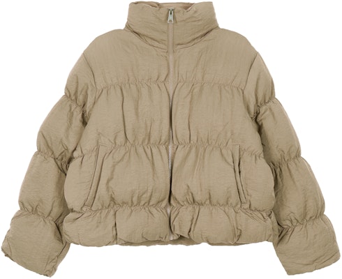 (W) 乔丹纯色标志长袖卡其色绗缝羽绒夹克 FB5150-277 Order (W) 乔丹纯色标志长袖卡其色绗缝羽绒夹克 FB5150-277