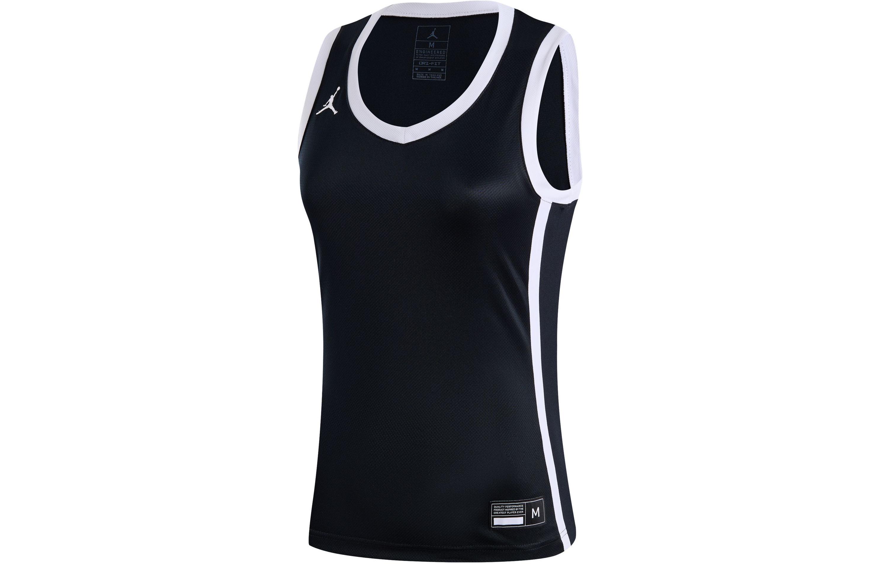 (Women) Jordan SS24 DRI-FIT Colorblock Logo Sleeveless Basketball Tank Top Black HF1070-012