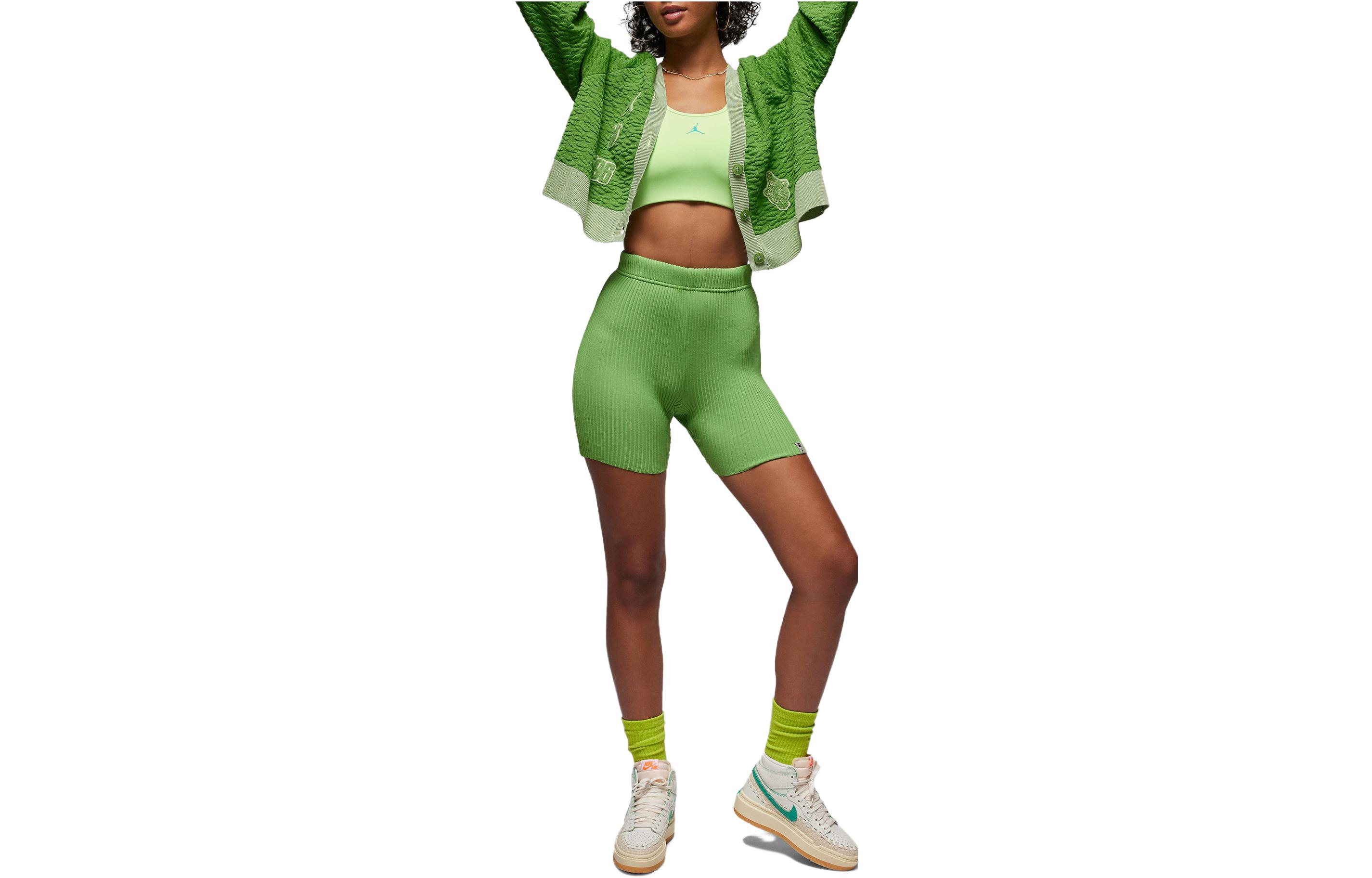 (Women) Jordan Union Bephies Beauty SS23 Green Embroidered Knit Cardigan Women. FD4250-377