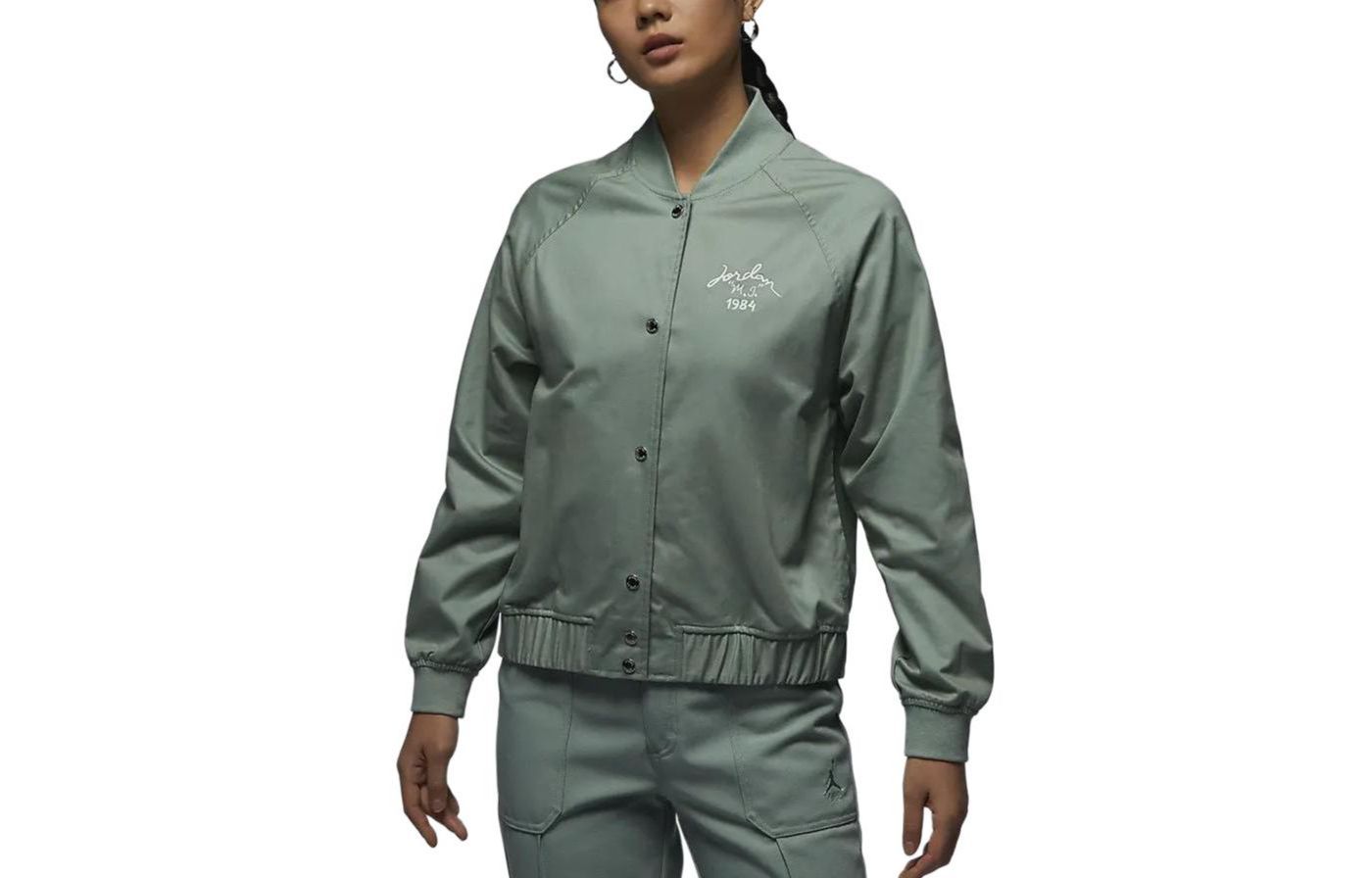 Order (W) 乔丹复古烟灰色全扣运动夹克 FN5787-304