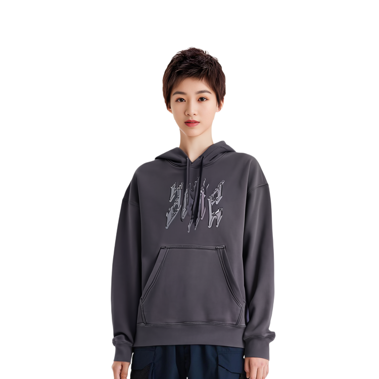 (Women) Jordan Billie Eilish Hoodie SS23 Vintage Logo Print Black Asia Edition DV7358-010 圖 5