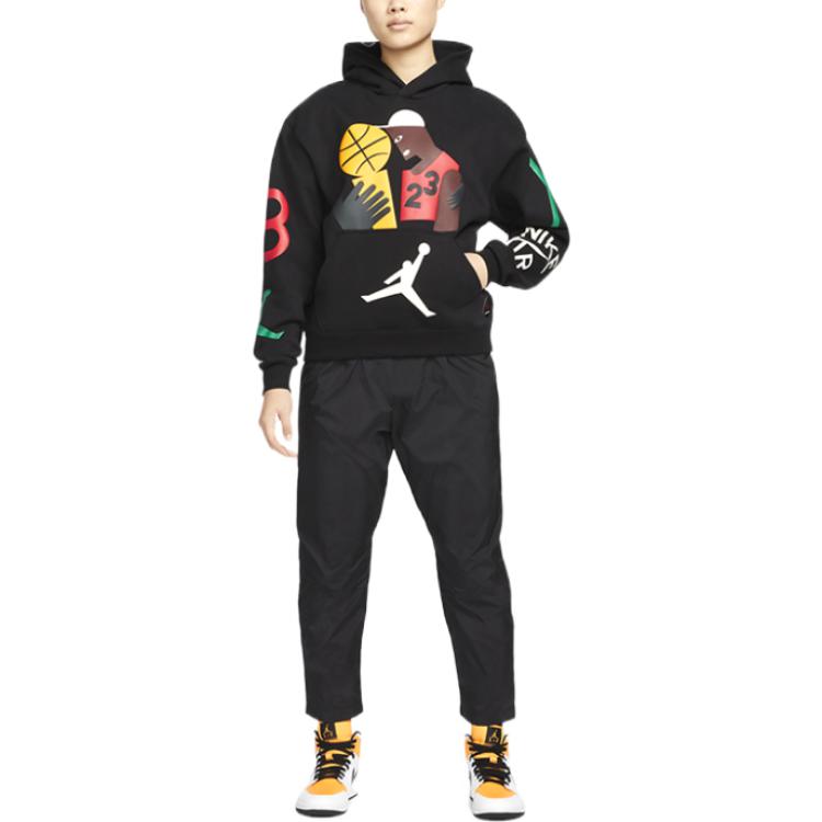 (Women) Jordan Nina Chanel Abstract Print Black Hoodie Fall Collection DO4159-010 圖 3