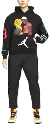 (W) 乔丹 x Nina Chanel 抽象印花黑色连帽衫 秋季系列 DO4159-010 Lookbook (W) 乔丹 x Nina Chanel 抽象印花黑色连帽衫 秋季系列 DO4159-010