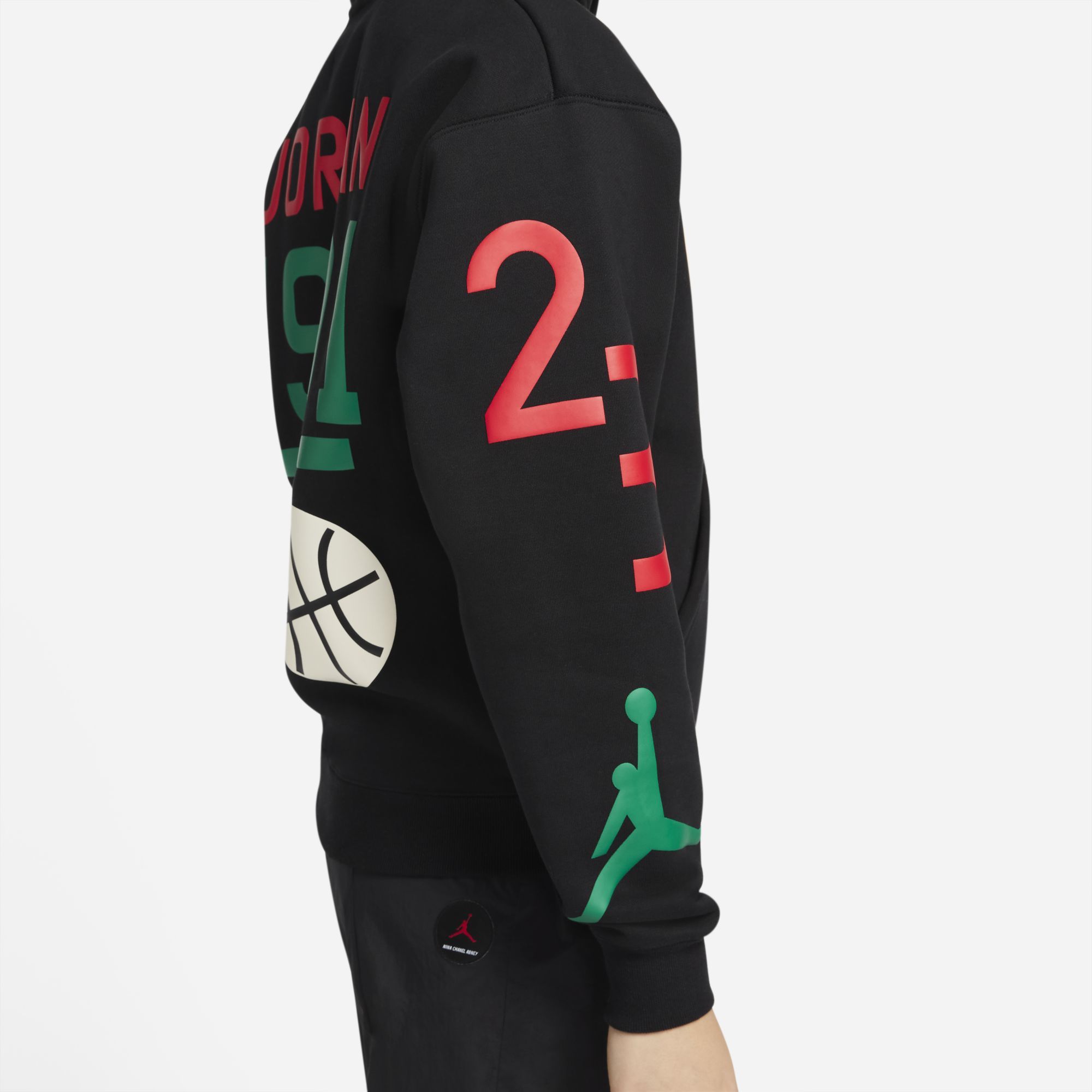 (Women) Jordan Nina Chanel Abstract Print Black Hoodie Fall Collection DO4159-010 圖 7