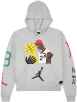 (Women) Jordan x Nina FW22 Abstract Pattern Print Crop Hoodie Grey DO4159-063 (Women) Jordan x Nina FW22 Abstract Pattern Print Crop Hoodie Grey DO4159-063