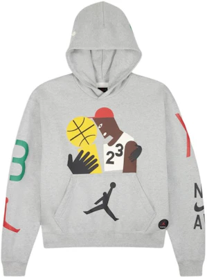 (W) 乔丹 x Nina FW22 抽象图案印花短款连帽衫 灰色 DO4159-063 Buy (W) 乔丹 x Nina FW22 抽象图案印花短款连帽衫 灰色 DO4159-063