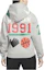 Purchase (W) 乔丹 x Nina FW22 抽象图案印花短款连帽衫 灰色 DO4159-063